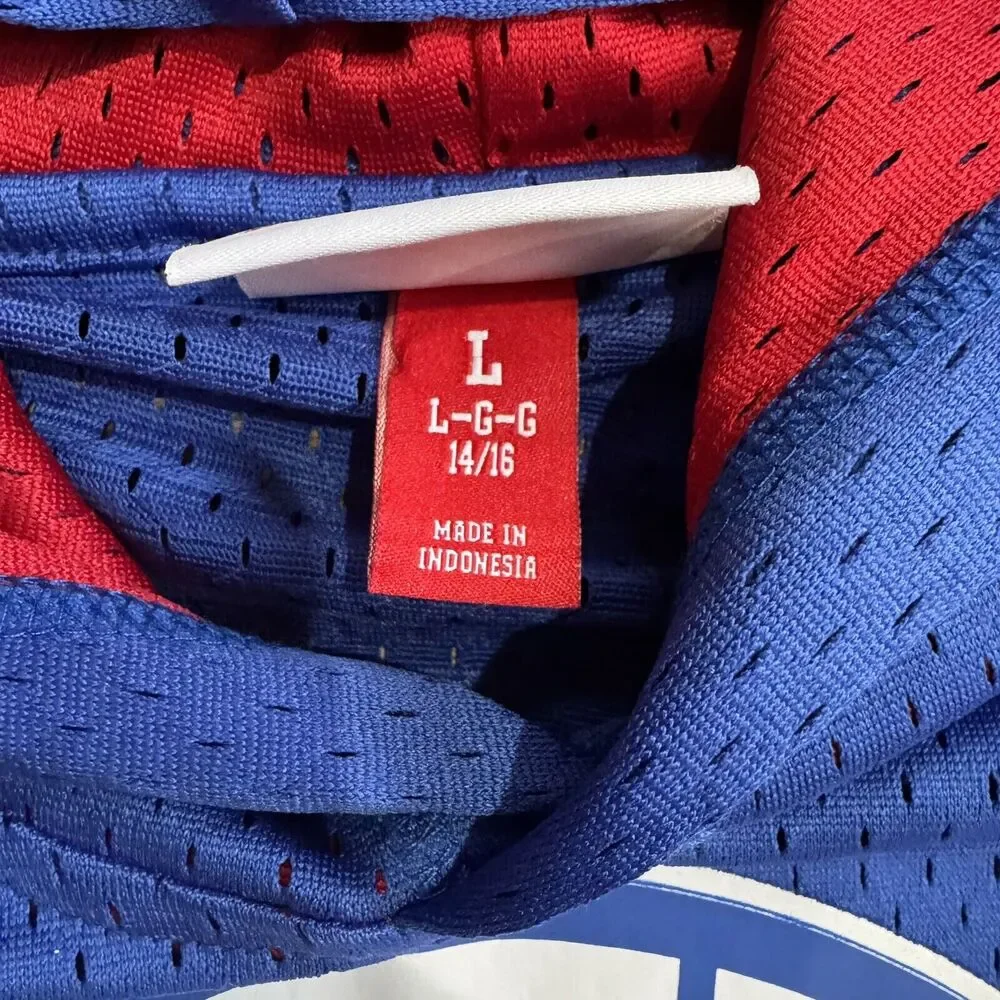 Mitchell & Ness Philadelphia 76ers JERSEY HOODIE Youth Boys NBA Large 14/16